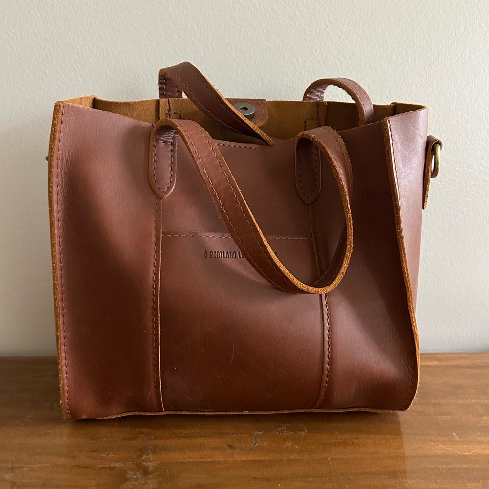 Portland Leather Brown Tote Bag Spacious and Durable